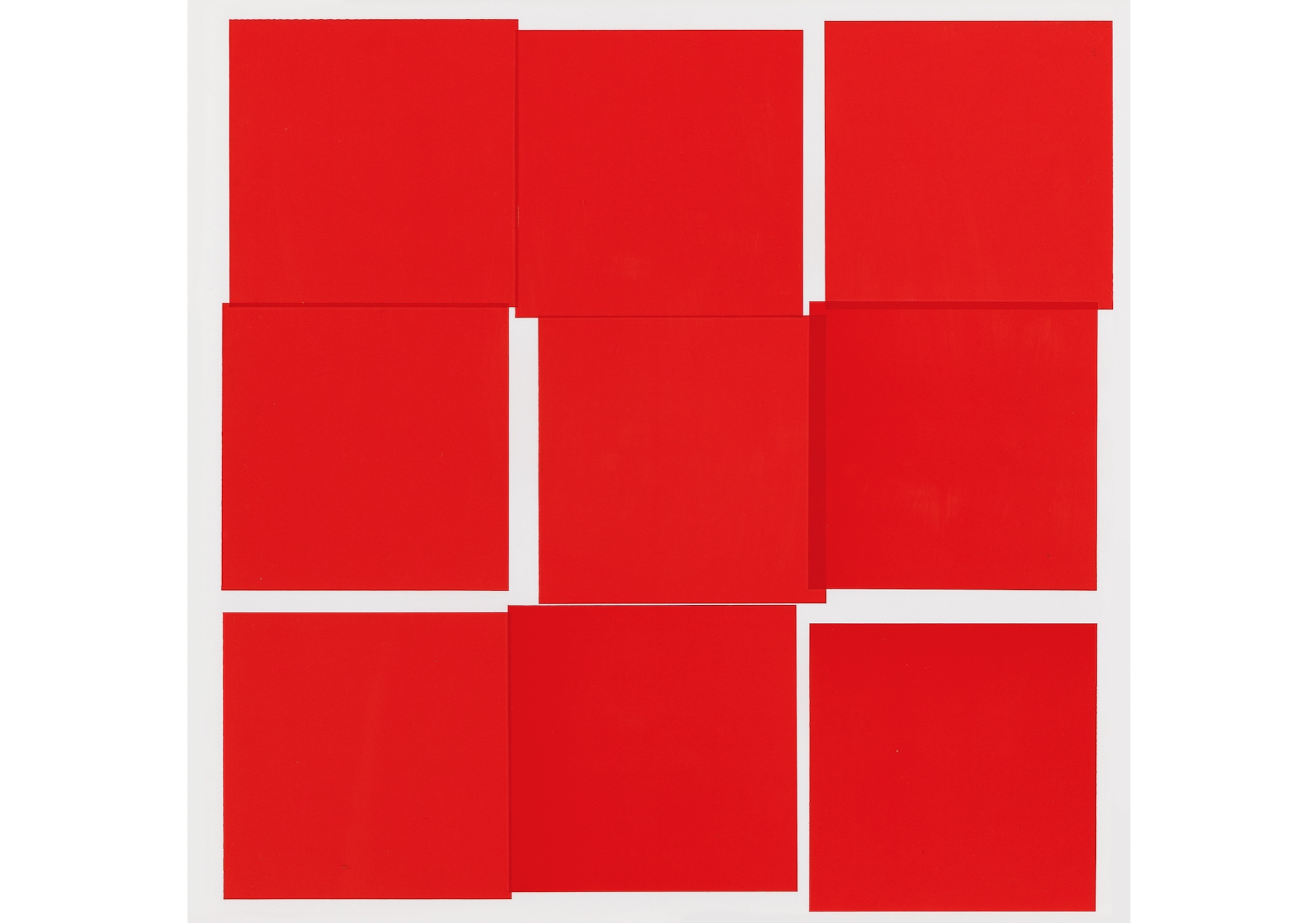 9 carrés rouges